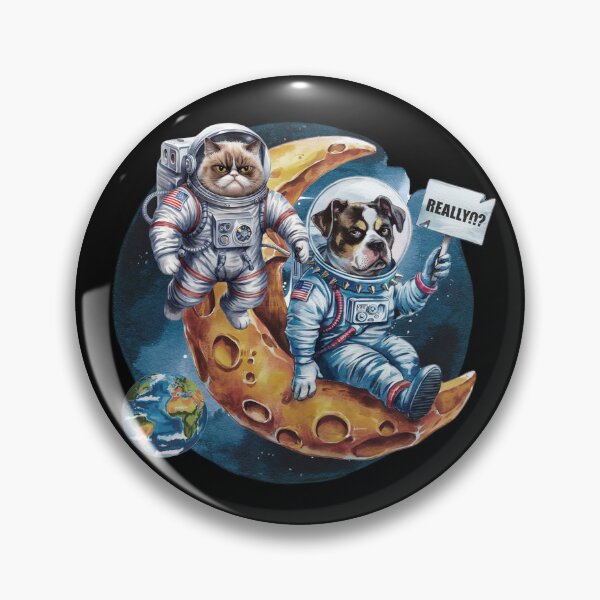 Item preview, Really - Moon Hoax - Dog and Cat Astronauts Conspiracy designed and sold by Conspiracy Crew.