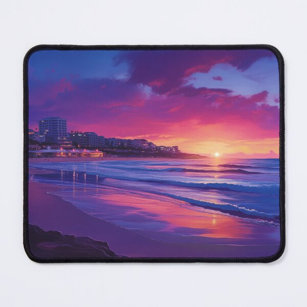 Item preview, Synthwave Bondi Beach designed and sold by BurblePodcast.