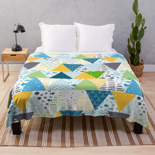 Item preview, Triangle patchwork quilt  designed and sold by FrancesPoff.