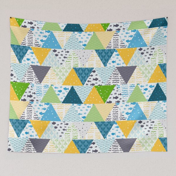 Item preview, Triangle patchwork quilt  designed and sold by FrancesPoff.