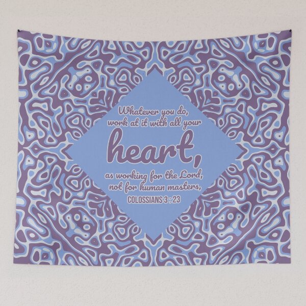 Item preview, Colossians 3 : 23 - Work with all your heart - Bible passage designed and sold by JF Designs.