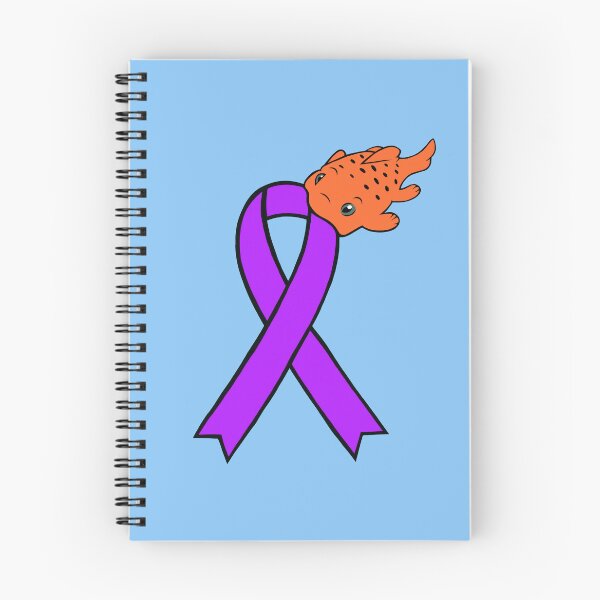 Item preview, Pudgy Fish Awareness Ribbon (Purple) designed and sold by Chronic Illness Awareness Shop.