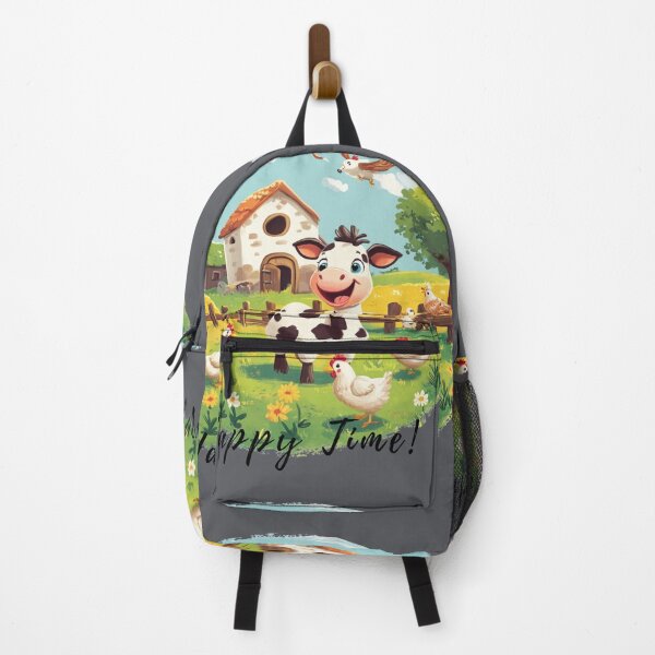 Vista previa del artículo con la obra «Encanto rústico con una vaca sonriente en el pasto, tiempo feliz», diseñado y vendido por LaladaS.