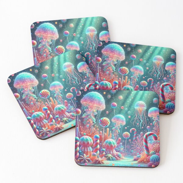 Item preview, Whimsical Underwater Candy Kingdom designed and sold by RealmBeastsAI.