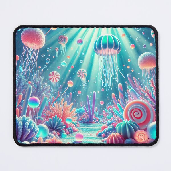 Item preview, Whimsical Underwater Candy Kingdom designed and sold by RealmBeastsAI.