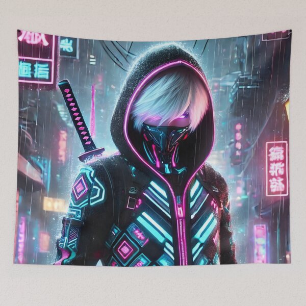 Item preview, Neon Cyberpunk Samurai Aesthetic designed and sold by Animeture.