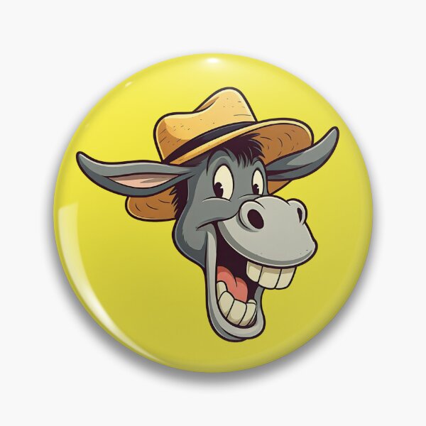 Item preview, Funny Cartoon Donkey in Farmer Hat  designed and sold by UrbanPopDesigns.