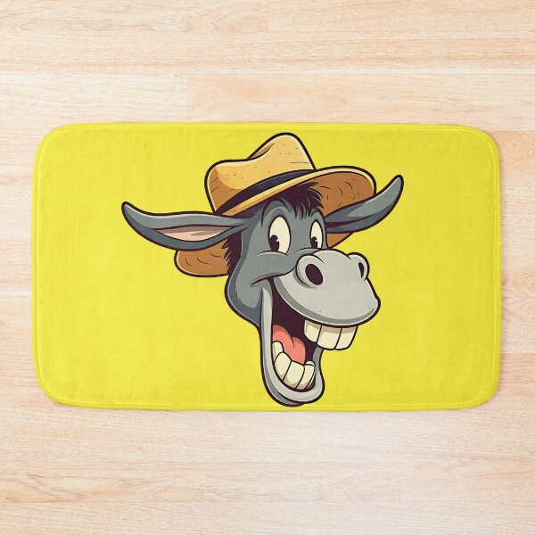 Item preview, Funny Cartoon Donkey in Farmer Hat  designed and sold by UrbanPopDesigns.