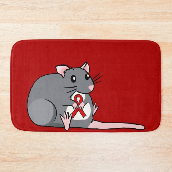 Item preview, Chubby Rat Awareness Ribbon (Red) designed and sold by Chronic Illness Awareness Shop.