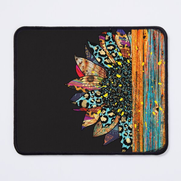Item preview, "Half Sunflower and Half Wooden Texture Art" designed and sold by Graphollio-shop.