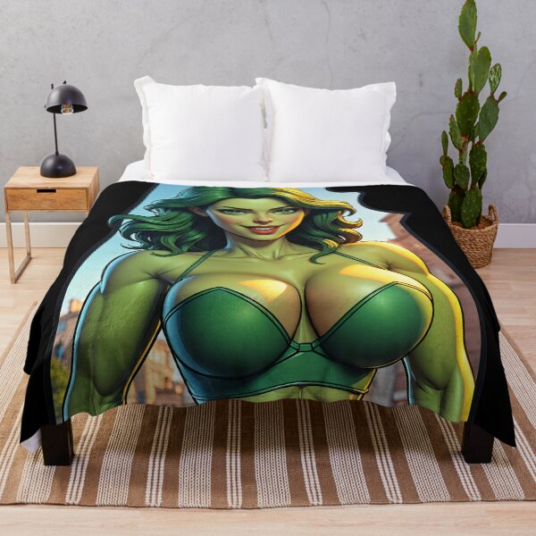 Item preview, Green Alien Superhero Mutant Power Woman designed and sold by TheArtOfPat.