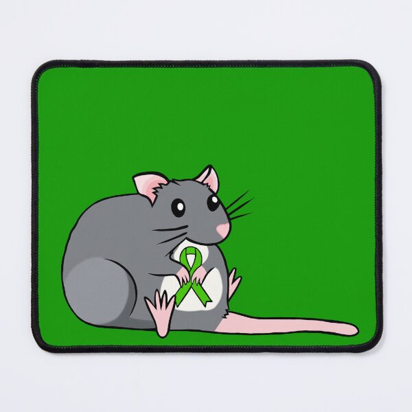 Item preview, Chubby Rat Awareness Ribbon (Green) designed and sold by Chronic Illness Awareness Shop.