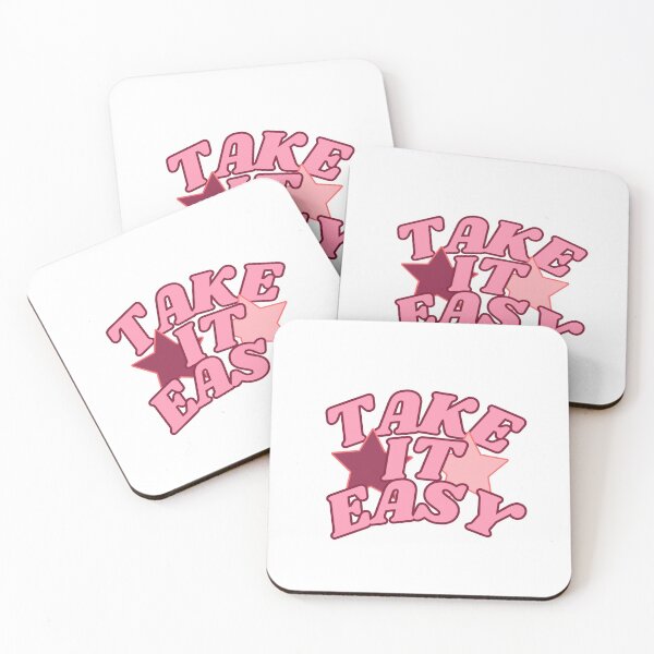 Item preview, Pink TAKE IT EASY Cute Star Design designed and sold by BRITTSTICKERSS.