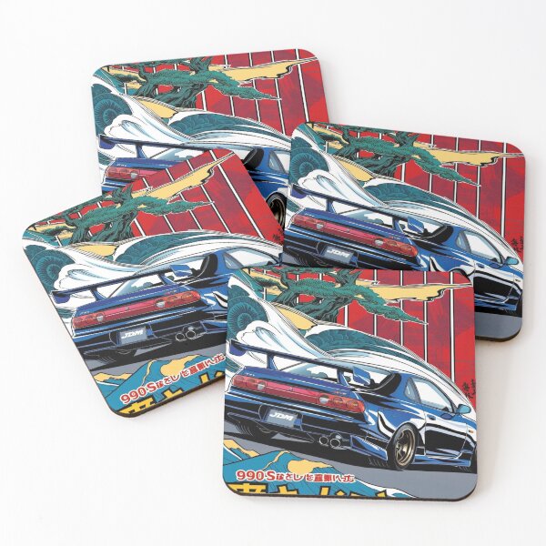 Aperçu de l'œuvre JDM, Voiture, Spoiler, Rapide, Japon, Années 90, Drift, Kyoto, Lettres japonaises, Bonsaï, créée et vendue par tshirtart2024.
