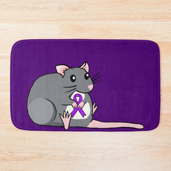Item preview, Chubby Rat Awareness Ribbon (Purple) designed and sold by Chronic Illness Awareness Shop.