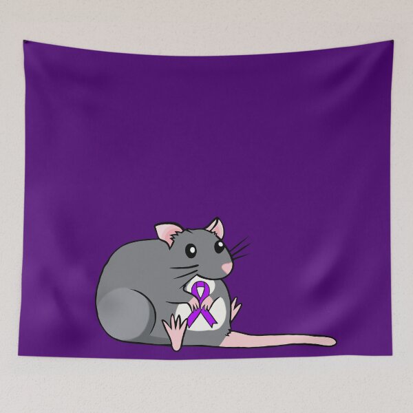 Item preview, Chubby Rat Awareness Ribbon (Purple) designed and sold by CaitlynConnor.