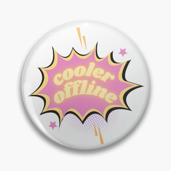 Item preview, Pink and Yellow Glowy COOLER OFFLINE Design designed and sold by BRITTSTICKERSS.