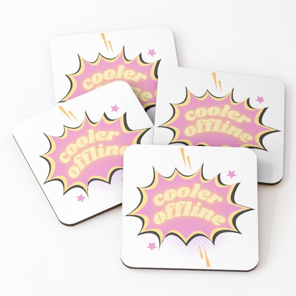 Item preview, Pink and Yellow Glowy COOLER OFFLINE Design designed and sold by BRITTSTICKERSS.