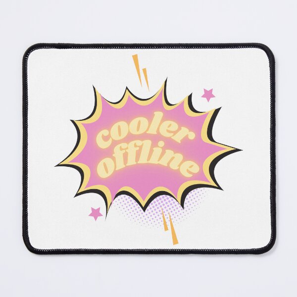 Item preview, Pink and Yellow Glowy COOLER OFFLINE Design designed and sold by BRITTSTICKERSS.