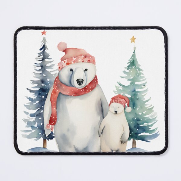 Item preview,   Polar Bears Watercolor,  Polar Bear Family, north pole,arctic, snow, winter,climat change, national recycling day designed and sold by KolorellaS.