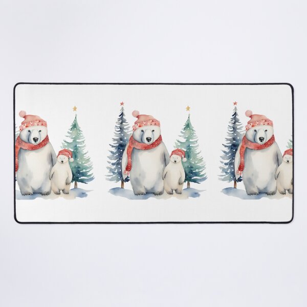 Item preview,   Polar Bears Watercolor,  Polar Bear Family, north pole,arctic, snow, winter,climat change, national recycling day designed and sold by KolorellaS.