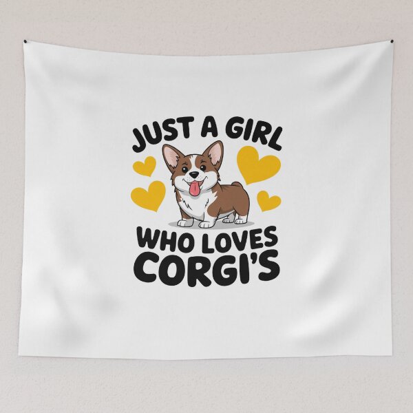 Item preview, Just A Girl Who Loves Corgi Puppy - Heart Design designed and sold by Peter Stawicki.