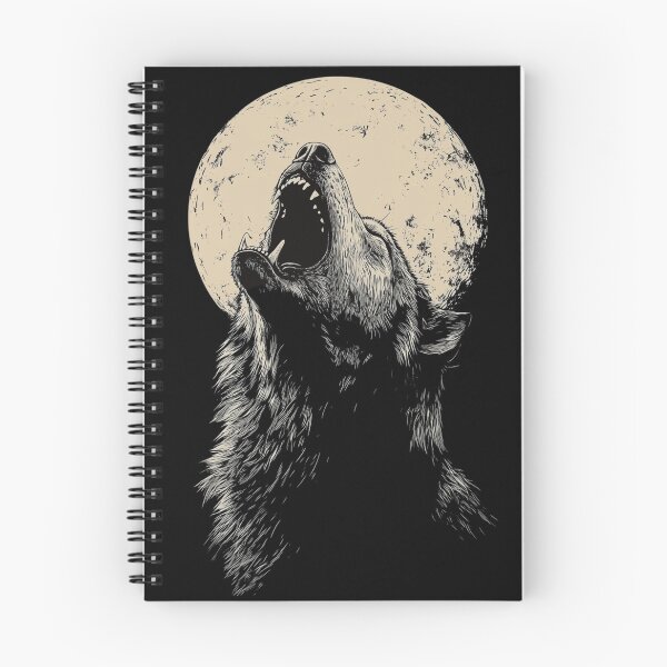 Item preview, Howling Wolf Under Full Moon - Wilderness Gothic Art Design designed and sold by wahyuart21.
