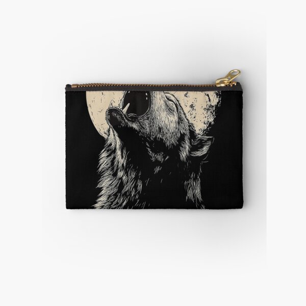 Item preview, Howling Wolf Under Full Moon - Wilderness Gothic Art Design designed and sold by wahyuart21.