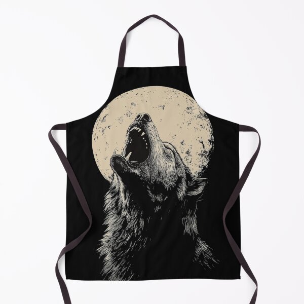 Item preview, Howling Wolf Under Full Moon - Wilderness Gothic Art Design designed and sold by wahyuart21.