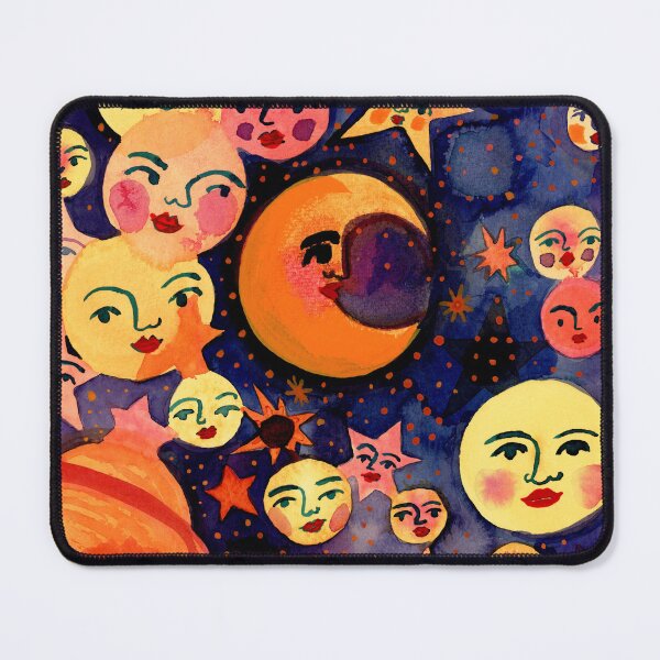 Item preview, Retro Celestial Pattern for College Dorm Decor 90sIllustrator Jemma Jamie SKidmore  designed and sold by Jemma Jamie Skidmore.