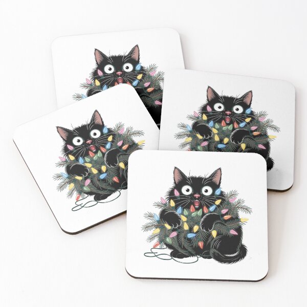 Item preview,  Funny Christmas Cat, Meowy Christmas, Santa's little helper, Be happy designed and sold by KolorellaS.