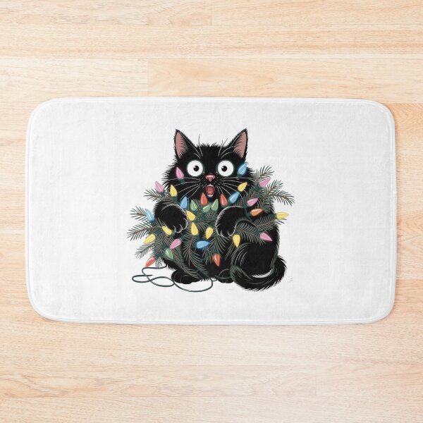 Item preview,  Funny Christmas Cat, Meowy Christmas, Santa's little helper, Be happy designed and sold by KolorellaS.