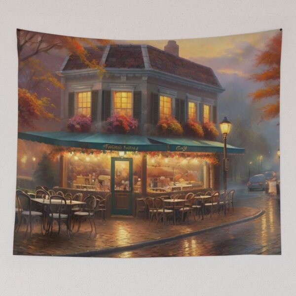 Item preview, Café Retreat Under Falling Leaves designed and sold by BlareBlare.