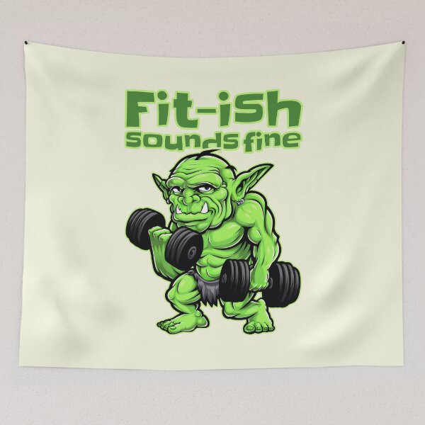 Item preview, Fit-ish sounds fine with a Green Troll Lifting Dumbbells designed and sold by SplashTastic.