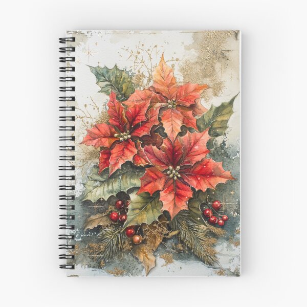 Item preview, Festive Watercolor Poinsettia Arrangement designed and sold by Cris888.