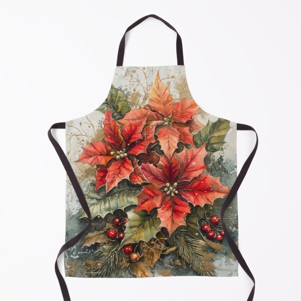 Item preview, Festive Watercolor Poinsettia Arrangement designed and sold by Cris888.