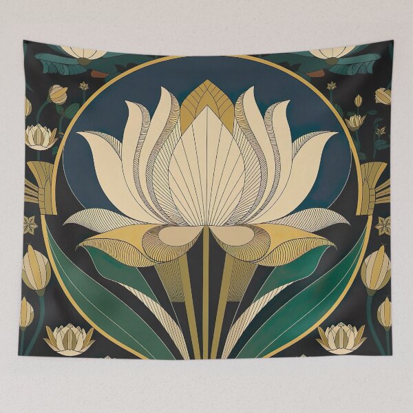 Item preview, Egyptian Lotus in Art Deco style designed and sold by Tamas Das.