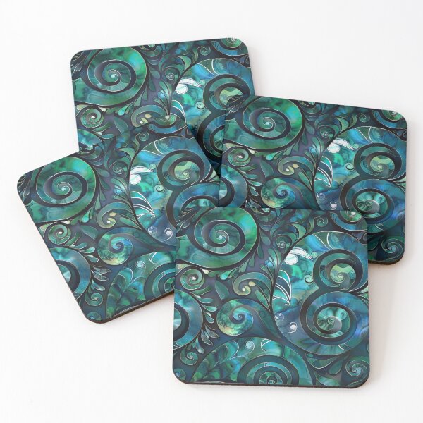 Item preview, New Zealand Māori Paua Pattern Koru Design 221 designed and sold by GrinGalore.