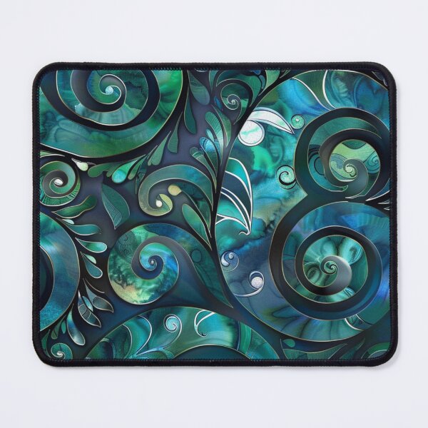 Item preview, New Zealand Māori Paua Pattern Koru Design 221 designed and sold by GrinGalore.