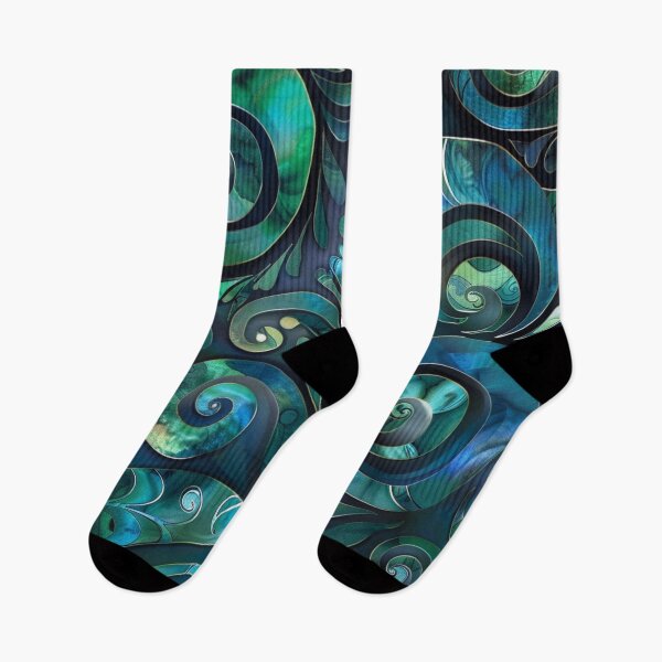 Item preview, New Zealand Māori Paua Pattern Koru Design 221 designed and sold by GrinGalore.