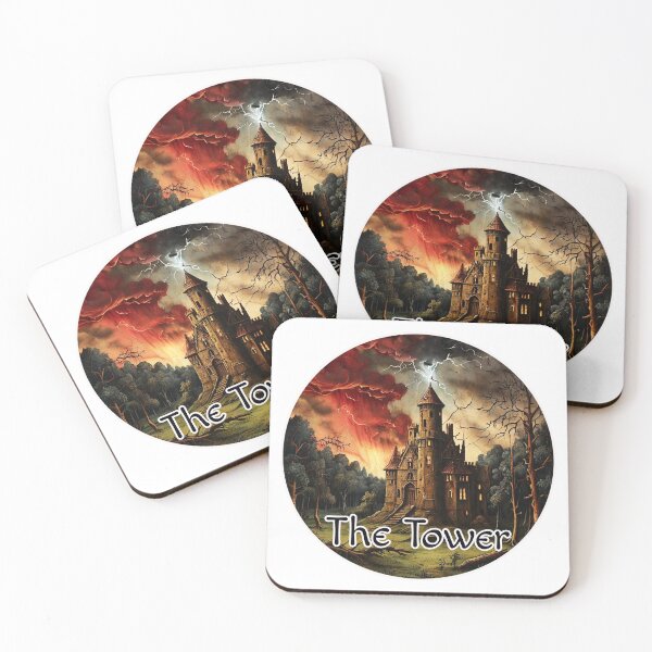 Item preview, Major Arcana Tarot Cards - The Tower Struck by Lightning Card designed and sold by Pixel Waite.