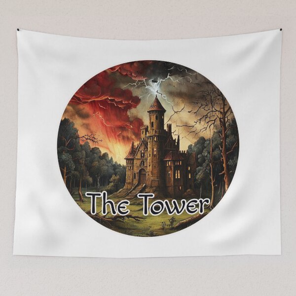 Item preview, Major Arcana Tarot Cards - The Tower Struck by Lightning Card designed and sold by Pixel Waite.
