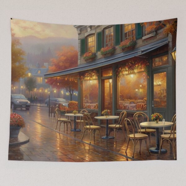 Item preview, Streetside Café in Autumn’s Embrace designed and sold by BlareBlare.