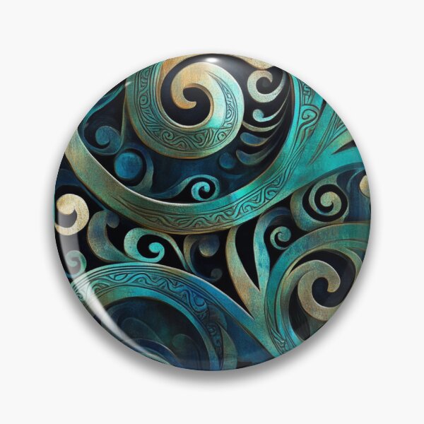 Item preview, New Zealand Māori Paua Pattern Koru Design 222 designed and sold by GrinGalore.
