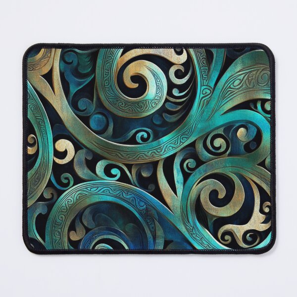 Item preview, New Zealand Māori Paua Pattern Koru Design 222 designed and sold by GrinGalore.