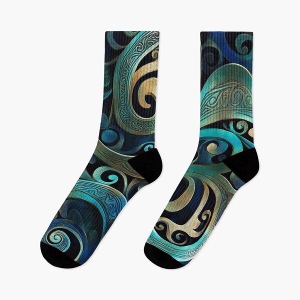 Item preview, New Zealand Māori Paua Pattern Koru Design 222 designed and sold by GrinGalore.