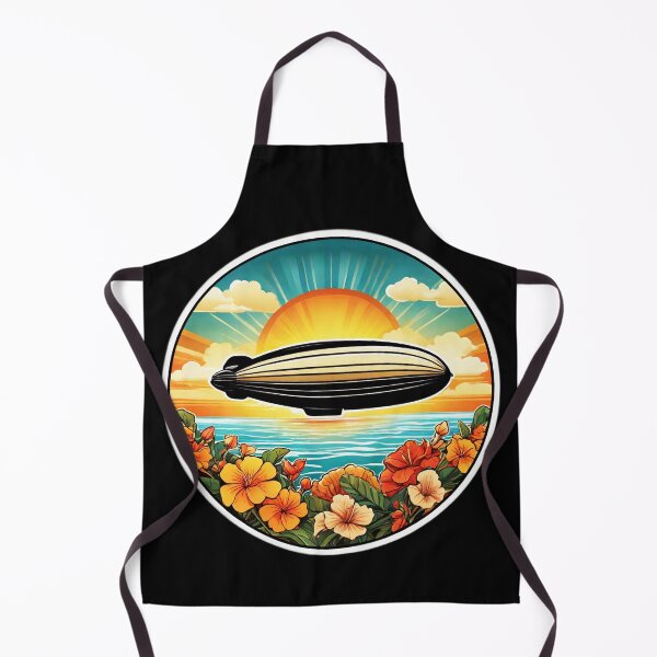 Item preview, Sunset Blimp Hovering over Hawaii Ocean with Orchids designed and sold by NautiChic.