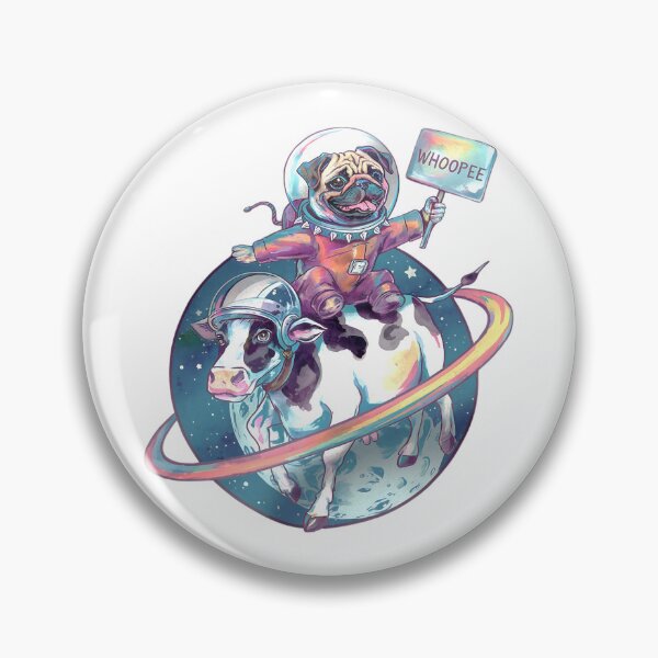 Item preview, Cute Astronaut Pug Dog - Cow Jumped Over The Moon - Conspiracy Theory designed and sold by Conspiracy Crew.