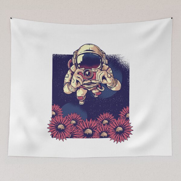 Item preview, Space Explorer Photographing Flowers designed and sold by TurtleDojo.