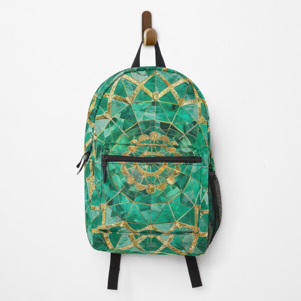Item preview, Mosaic Jade Gold Mandala Pattern designed and sold by GrinGalore.
